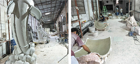 石膏及玻璃鋼翻制(zhì)車(chē)間(jiān)