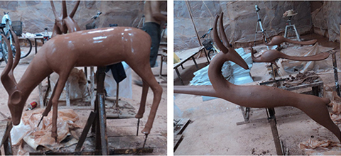 傳統泥稿雕刻車(chē)間(jiān)